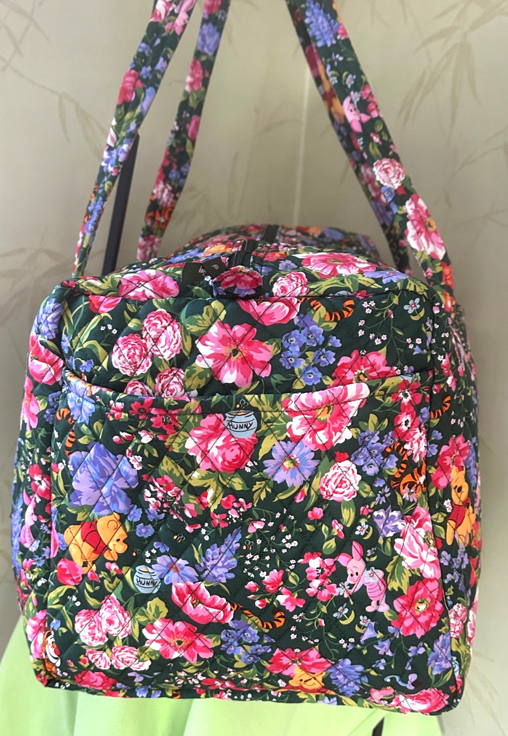 VERA BRADLEY DISNEY WINNIE THE POOH LARGE ORIGINAL DUFFEL BAG + POUCH (SET):NWT image 9