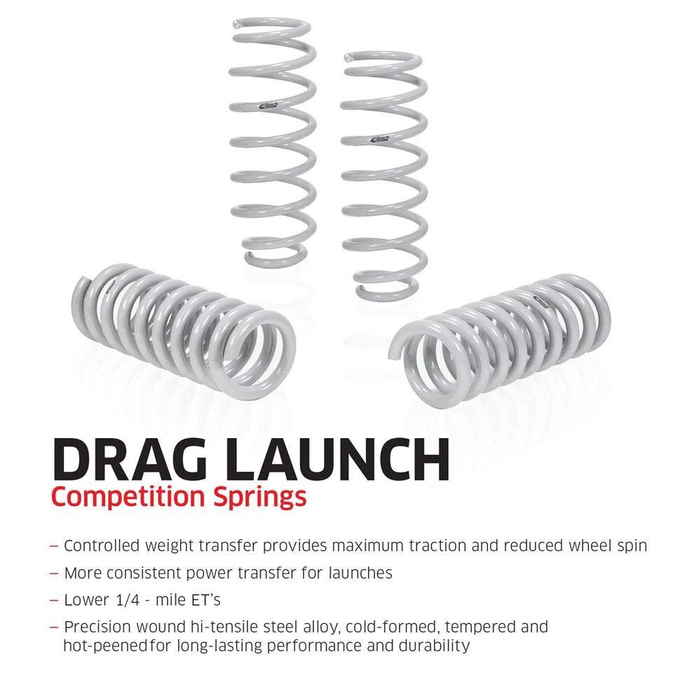 Kit de resortes de carreras delanteros traseros Eibach 9310.140 DRAG-LAUNCH para Ford Mustang 79-04 Foto 2 de 4