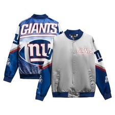 Chalk Line Gray New York Giants Fanimation Satin Full-Snap Lightweight Jacket