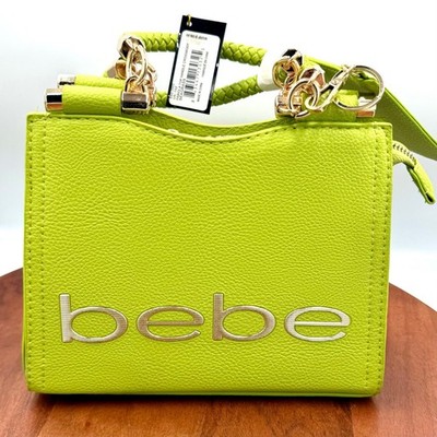 Bebe Fabiola Top Handle Crossbody Bag Seagrass Lime Green Neon E02-3993