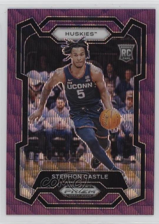 2024-25 Panini Prizm Draft Picks Purple Wave Stephon Castle #17 Rookie RC 12fr
