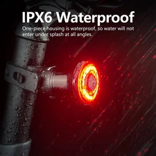 MEROCA MX2 Smart Bicycle Tail Rear Light Auto Start Stop Brake IPX6 Waterproof U