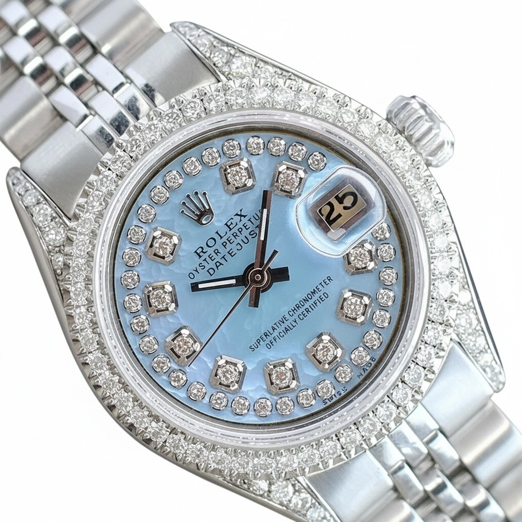 Rolex Datejust For Women Blue Mop