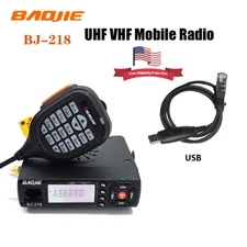 Baojie BJ-218 25W Mini Dual Band 2 Way Radio 144/430MHz Mobile Radio + USB Cable