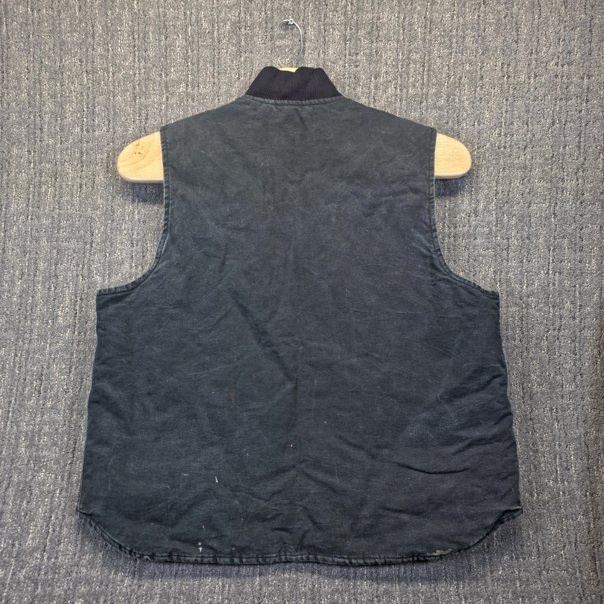 Vintage Carhartt V01 BLK Vest Mens 2XL Tall Thrashed Distressed