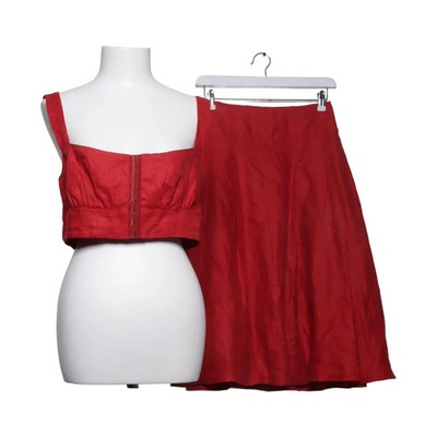 Reformation, Set, Größe: 40, Leinen/Polyester, Rot, Einfarbig #dgU
