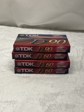 tdk d 90 cassette tapes high output Blank Tapes Lot Of 4