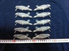 10pcs Unpainted Crank bait Fishing Lure Body 3 1/2 Inch 1/3 OZ Blank lures 224
