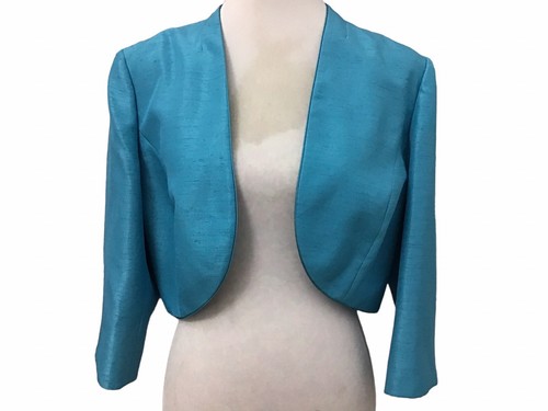 Jacques Vert Turquoise Bolero Size 16 Bnwot - Picture 2 of 4