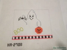 GHOST/BOO/PUMPKIN-THE COLLECTION-HANDPAINTED NEEDLEPOINT CANVAS