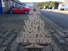 We Wish You A Merry Chistmas Tree - 100 x 82 x 2mm