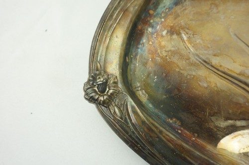 Piatto argento narciso vassoio timbrato 1847 Rogers Bros International argento 18,5x13 - Foto 4 di 8