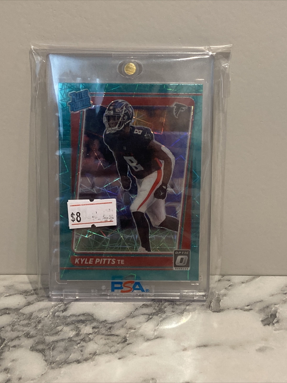 2021 Donruss Optic Kyle Pitts Green Velocity Prizm Rated Rookie RC #211 Falcons