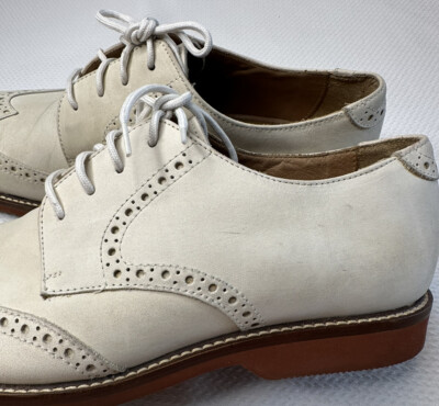 Johnson & Murphy Mens Beige Oxford Bucks Sz. 10 M Johnston & Murphy Beige Dress Shoes for Men for sale | eBay main image 3