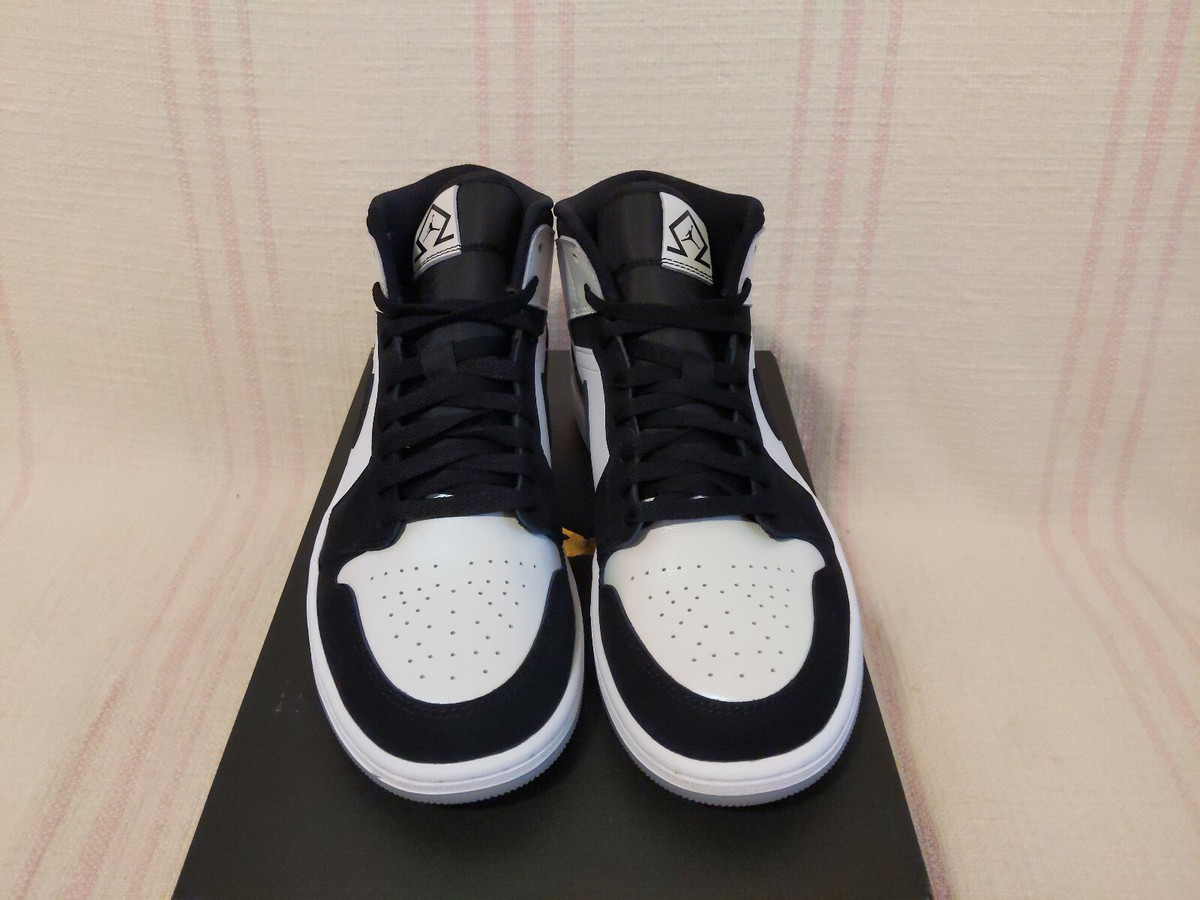 Nike Jordan 1 Mid SE Diamond Black White Basketball Shoes Size 9 Mens Jordan 1 Mid SE  main image 2