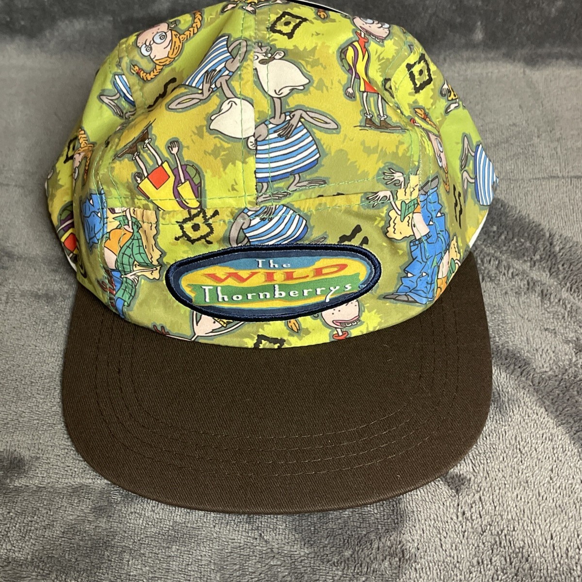 The Wild Thornberrys Hat Cap Snap Back Nick Box Allover design One