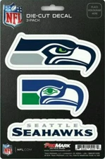 New NFL Seattle Seahawks Team ProMark Die-Cut Decal Stickers 3-Pack