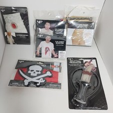 Lot Of 8 Halloween Costume Accessories Splitting Headache - Pirate Belt And More