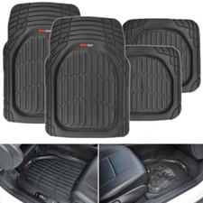 Motor Trend Heavy Duty 4pc Set Of Rubber Car Floor Mats Black Fits Toyota Models