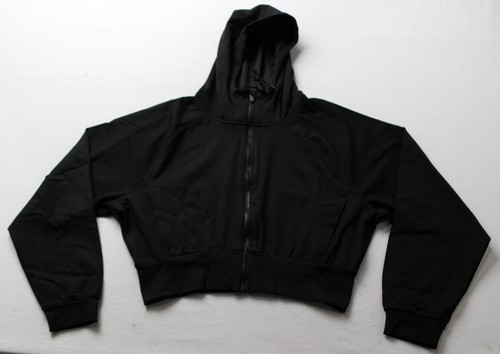 Fabletics Damen Cold Weather Full Zip Cropped Hoodie ZG3 Schwarz Gr.XS Neu mit Etikett