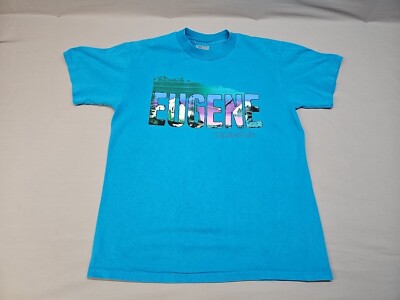 Vintage 90s Eugene Oregon, Oneita Power-T Pre Shrunk  T Shirt,  M (38-40)
