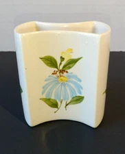 VINTAGE Hand Made In Portugal Painted Floral Vase FTD SADO 