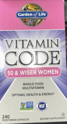Garden Of Life Vitamin Code 50 & Wiser Women Vegetarian Capsules - 120 Pieces