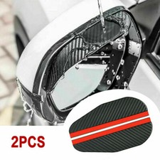 2x Carbon Fiber Car Rear View Mirror Rain Visor Guard For Vehicle Car Accessory