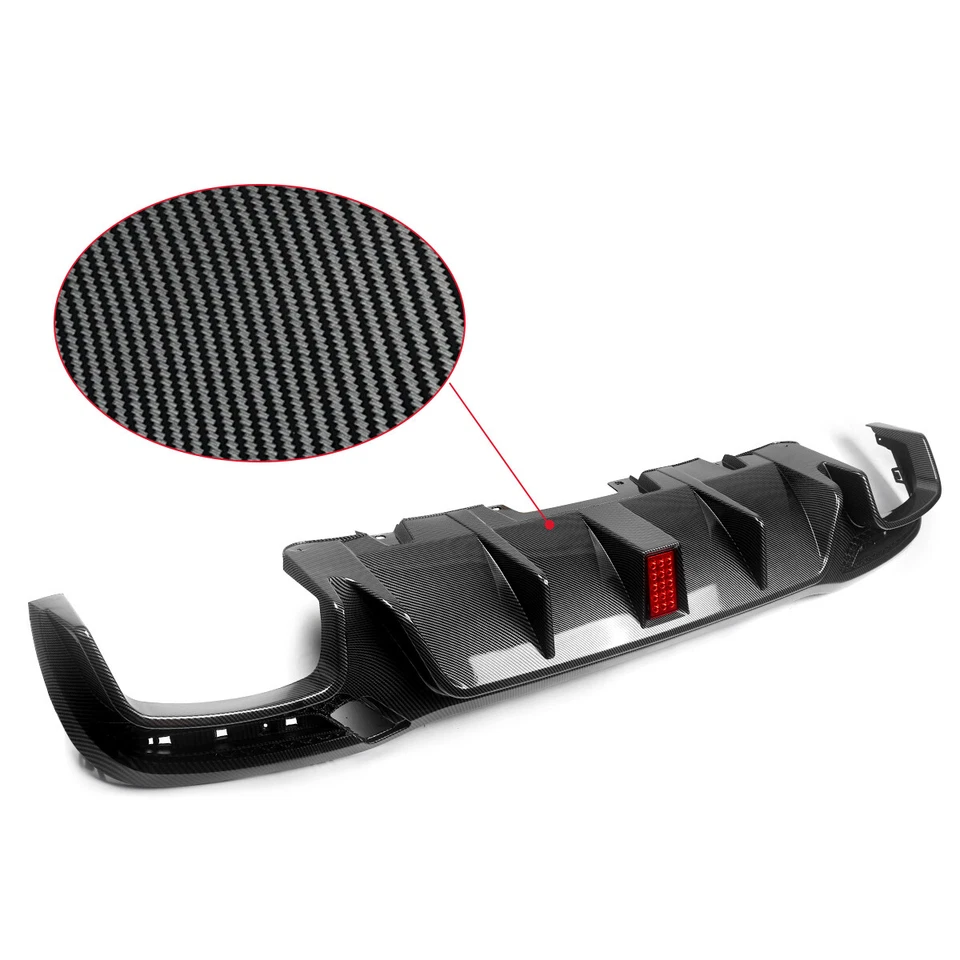 Bs Style Rear Diffuser For Mercedes GLE GLS W166 X166 2016-2019 Carbon Look Foto 3 de 4