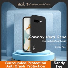For Google Pixel 9a, Imak Sandy Feel Shell Black Hard PC Slim Cowboy Cover Case