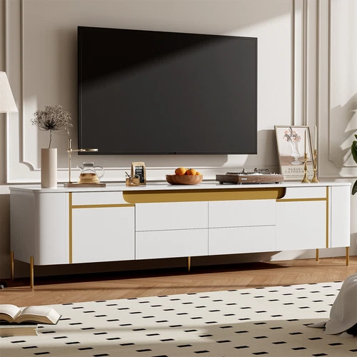 TV Stand Entertainment Center TV Media Console with 4 Drawers for TVs up to 80'' - Picture 6 of 48
