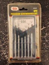 IIT 60000 6 Piece Precision Screwdriver Set with Case Phillips and Flat