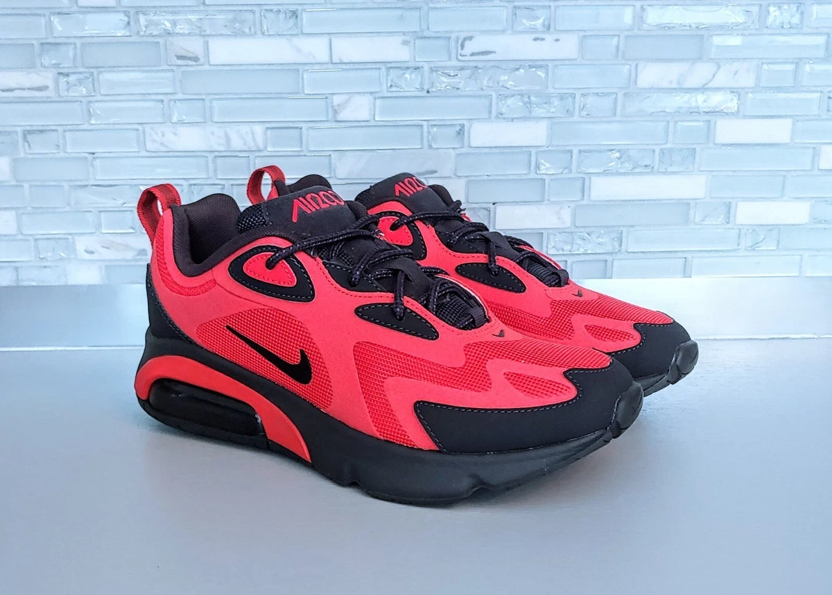 Nike Air Max 200 Habanero Red Mens Size 6/Womens 7.5 Red Black AQ2568-600 |  eBay