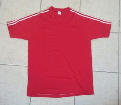 Rare Vtg Deadstock NOS Blank 3 Stripe Sportswear T Shirt 80