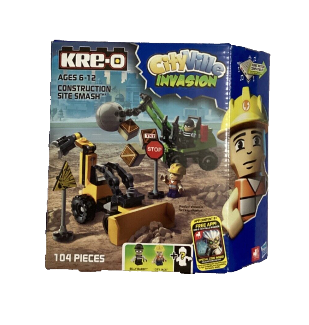 NEW KRE-O CityVille Invasion Construction Site Smash Set 2 Figures