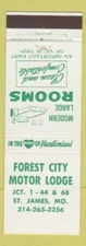 Matchbook Cover - Forest City Motor Lodge St James MO
