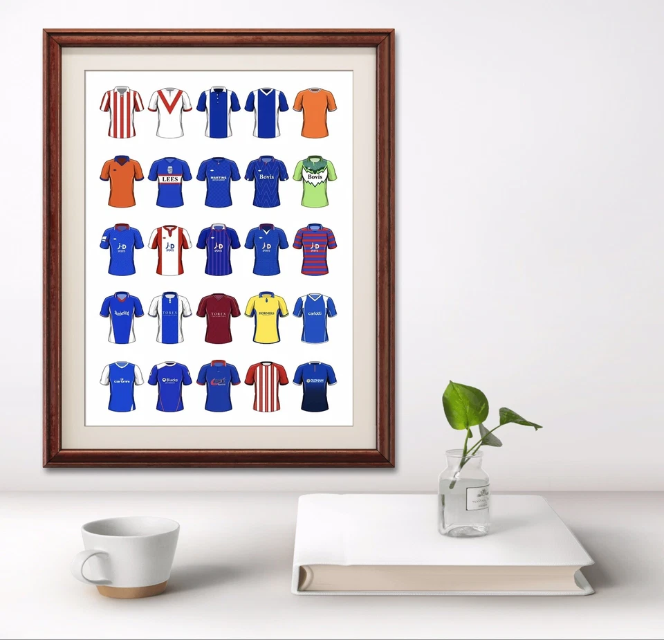 Oldham Athletic Football Shirt, Oldham Athletic Football Poster, a4 Print Art - Image 4 of 4