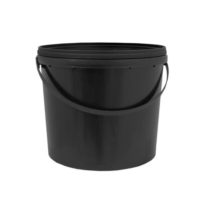 SCHWARZE Eimer & Deckel - verschiedene Größen 5L, 10L, 20L, 25L, 33L IDEAL FÜR GARTENARBEIT
