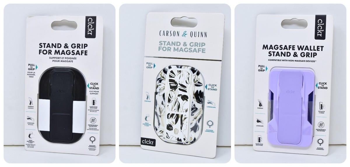 CLCKR Universal MagSafe Stand Grip Wallet Adhesive Holder for