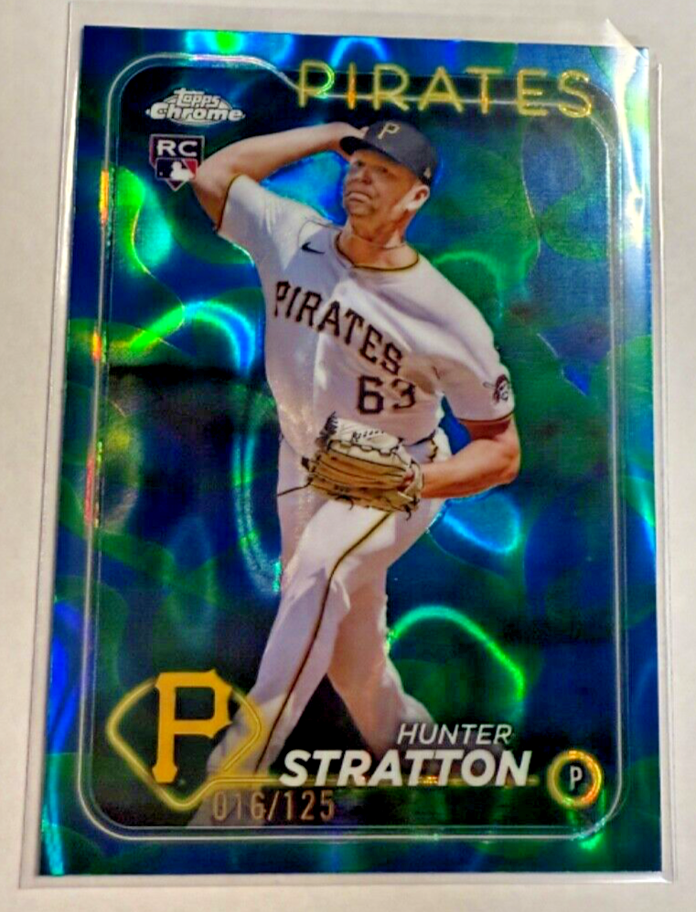 2024 Topps Chrome Update RC BLUE GREEN LAVA LAMP REFRACTOR/125 Hunter Stratton