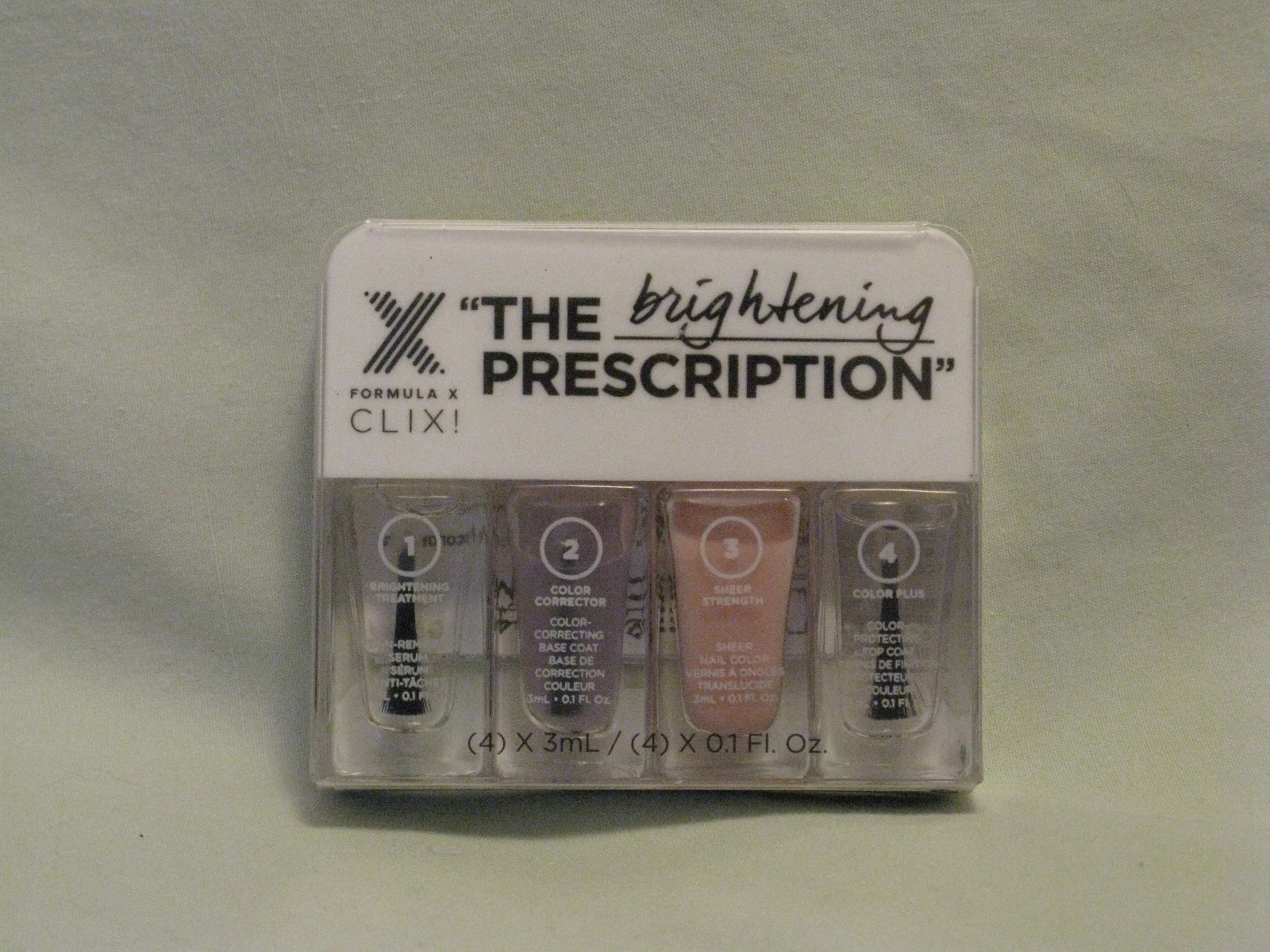 Formula X Nail Polish 'Brightening Prescription' 4 Piece Set For Dull Nails
Opens in a new window or