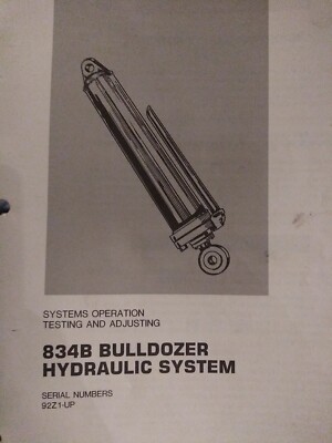CAT Systems Operation Testing & Adjusting for 834B Bulldozer Hydraulic System 