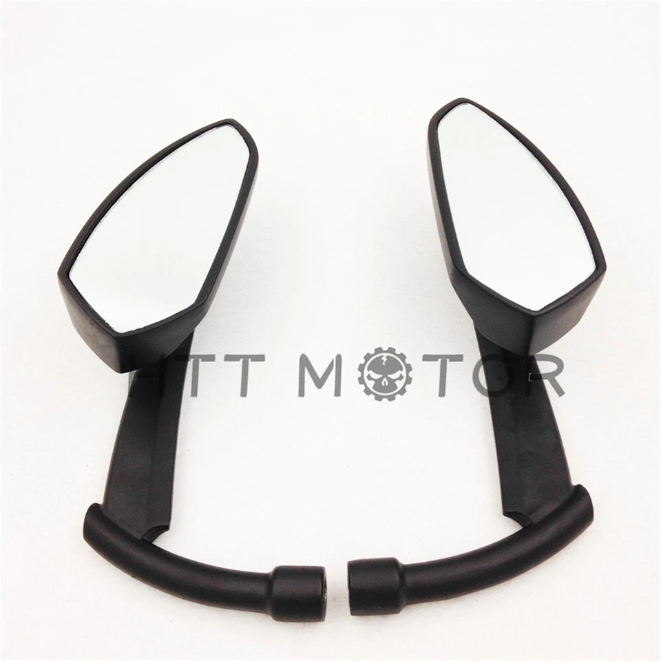 HTTMT Blade Mirrors for Harley Kawasaki Honda Yamaha All Motorcycle Black Pair - Image 4 of 4