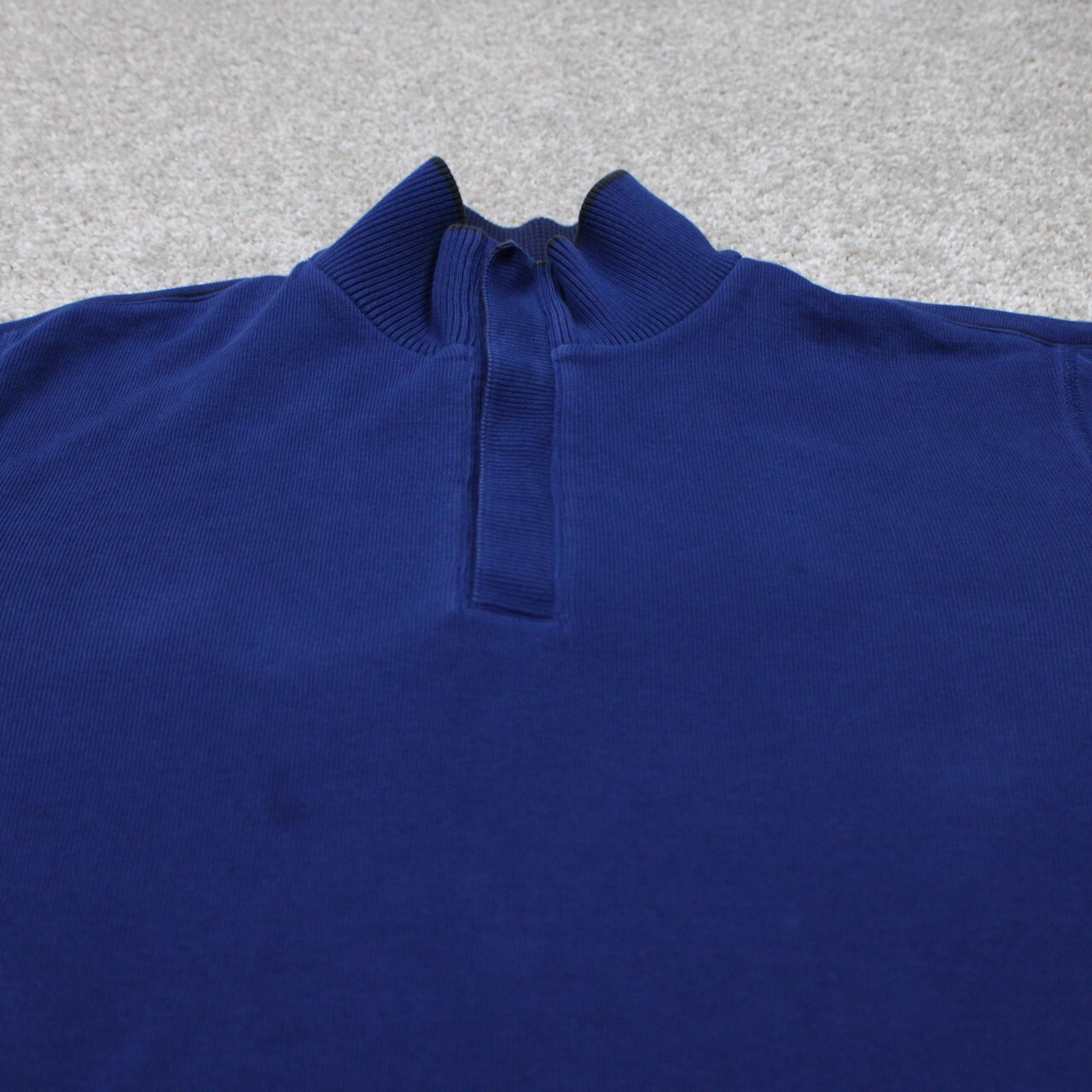 BOSS Hugo Boss Piceno Sweatshirt Mens XL Blue Regular Fit 1/4 Snap L/S Pullover