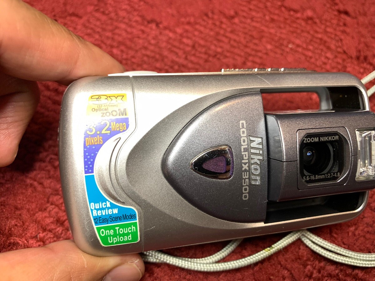 Rare Vintage Nikon CoolPix E3500 Digital Camera 3500 TESTED NEEDS