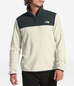 north face quarter zip white