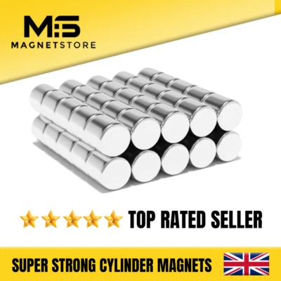 MAGNET STORE LIMITED Strong Cylinder/Rod Magnets 5mm x 5mm Neodymium N42 Craft DIY UK Seller