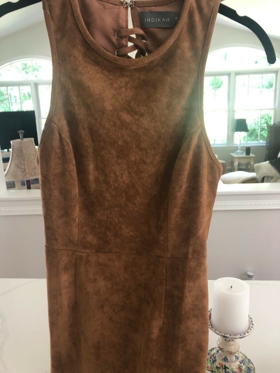 LF Indikah Suede Lace up back Mini Dress Sz 6 Women's Brown | eBay LF Indikah Suede Lace up back Mini Dress Sz 6 Women's Brown | eBay