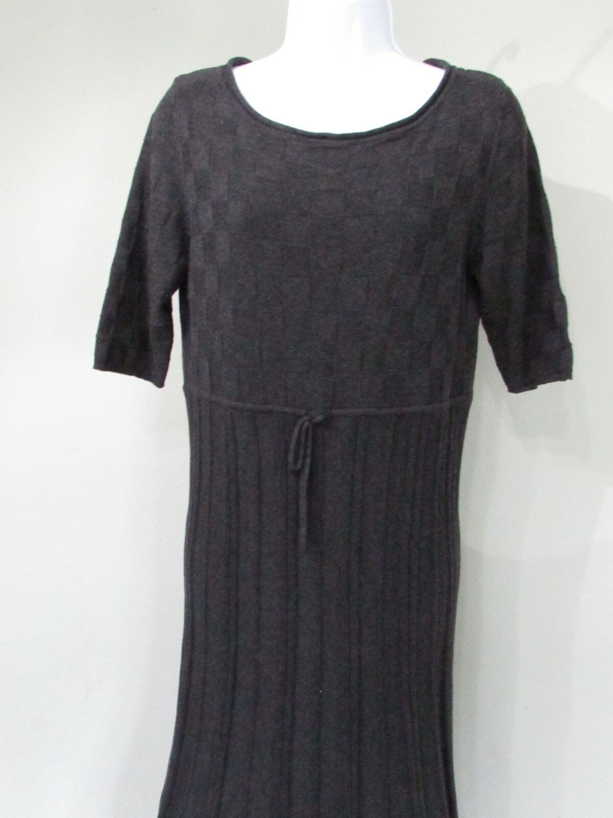 MAX STUDIO Gray Drawstring Short Sleeve Pleated K… - image 7