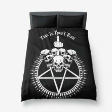 Duvet set copyright 2020 skull inverted pentagram this is how i roll